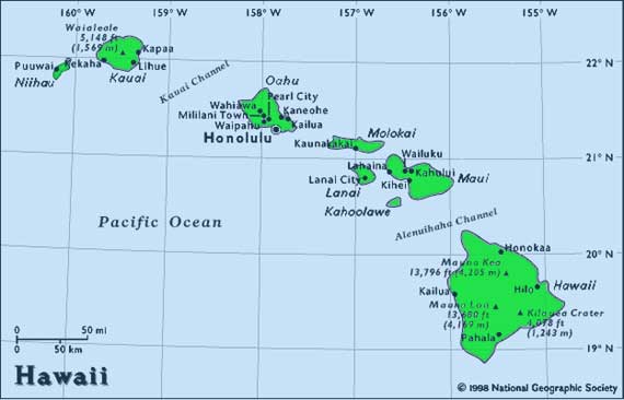 Looking for Nemo Expedition - Hawaiian Islands Map